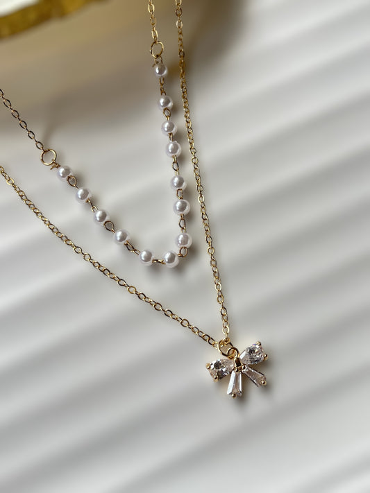 Misty Pearl Layered Necklace