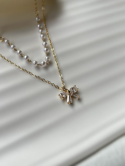 Misty Pearl Layered Necklace