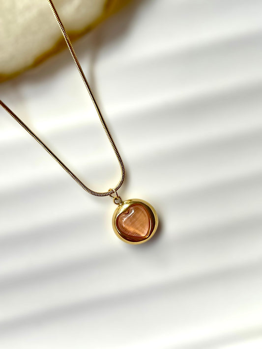 Golden Heartbeat Charm necklace