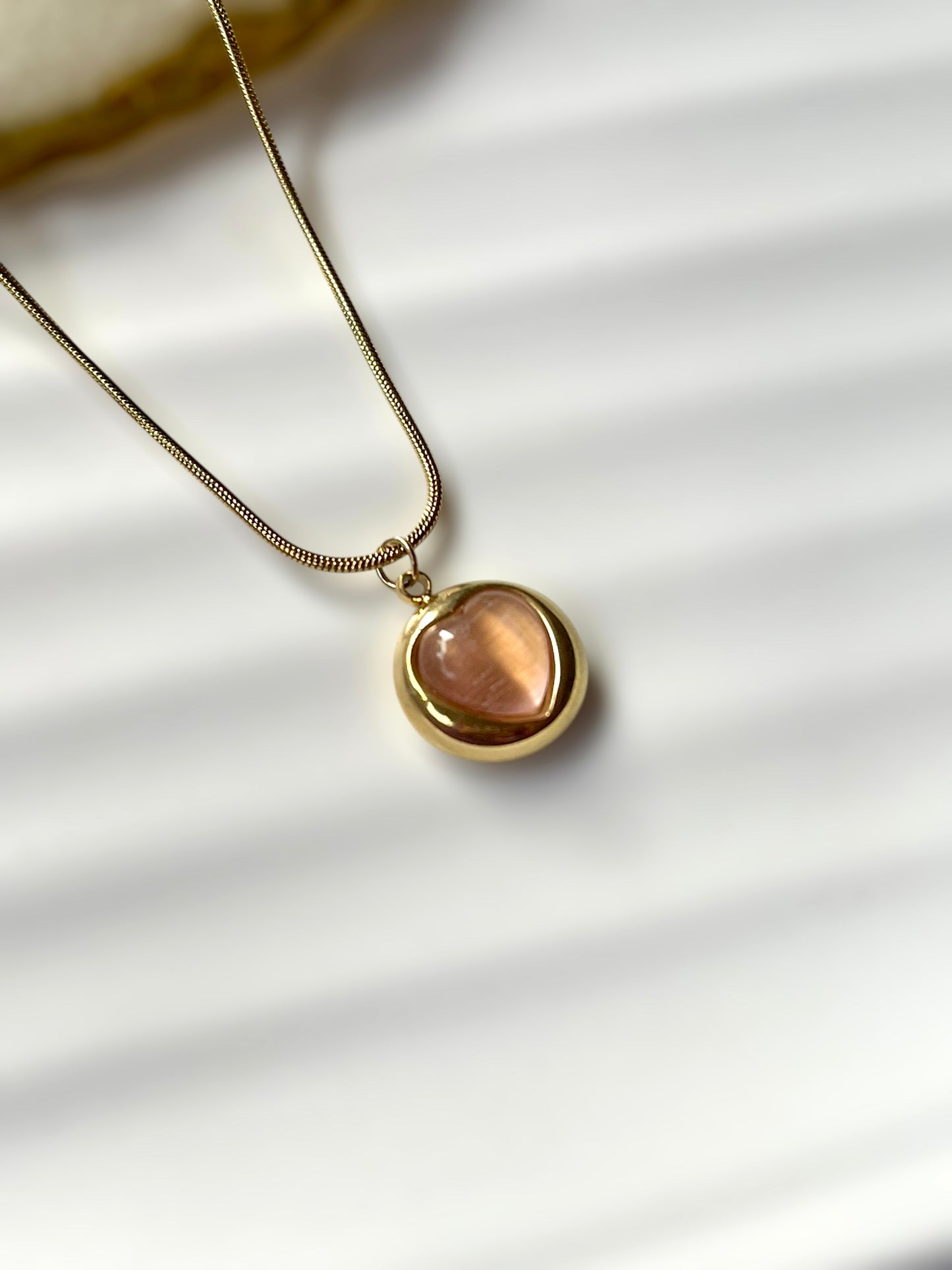Golden Heartbeat Charm necklace