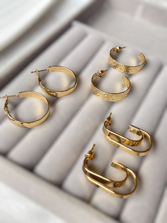 Pair of 3 Daily Wear Hoops