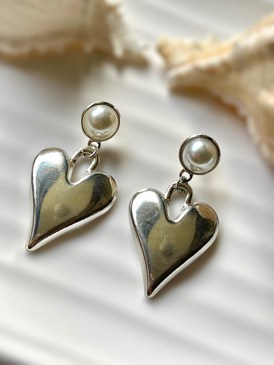 Glided Heart Earrings