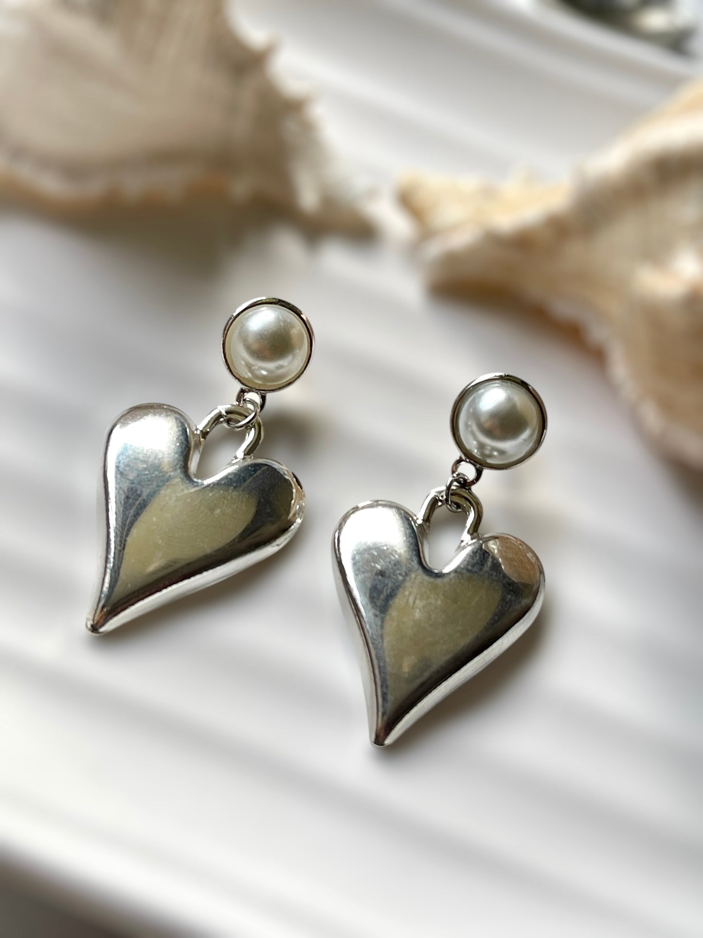 Glided Heart Earrings
