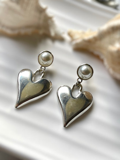 Glided Heart Earrings