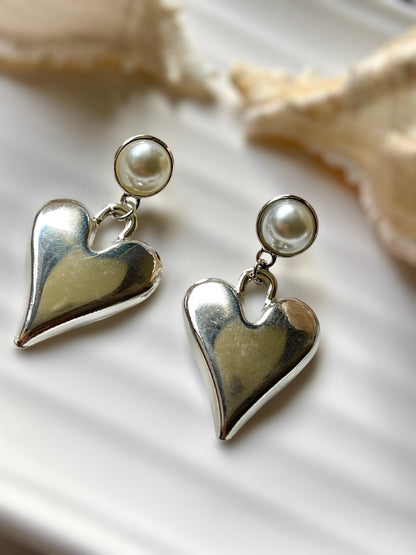 Glided Heart Earrings
