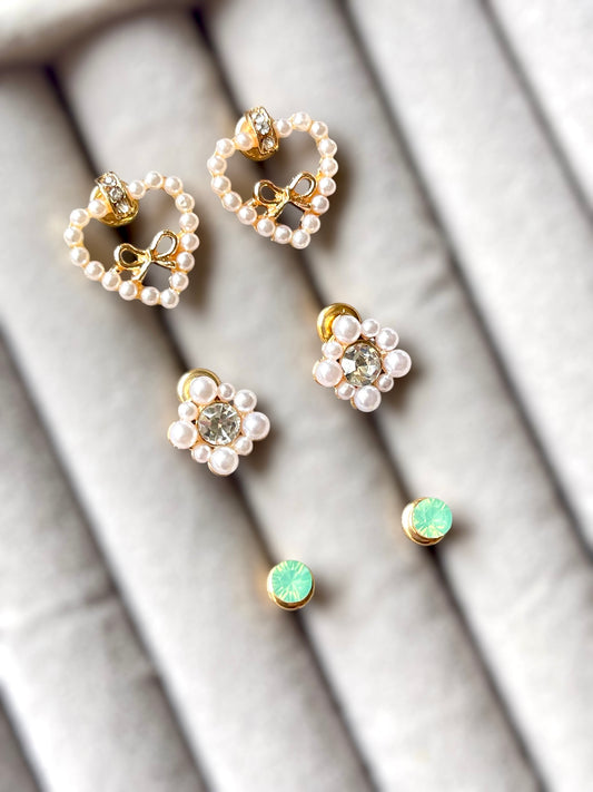 Pearl & Poise Set of 3 Earrings