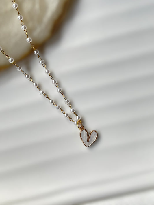 Pearl Heart Necklace