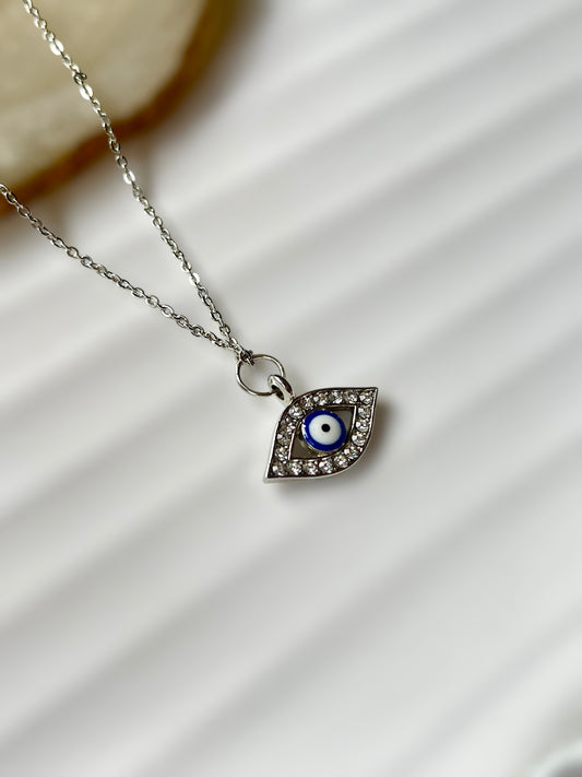 Silver Evil Eye Necklace
