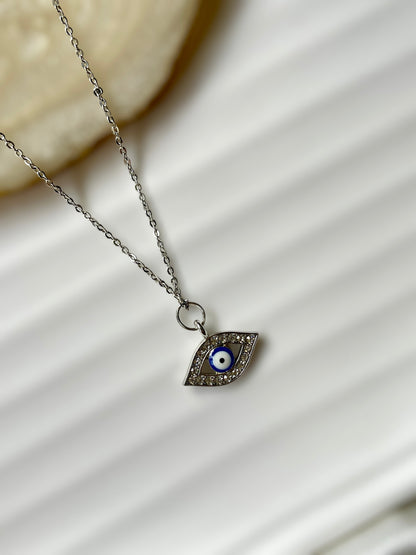 Silver Evil Eye Necklace
