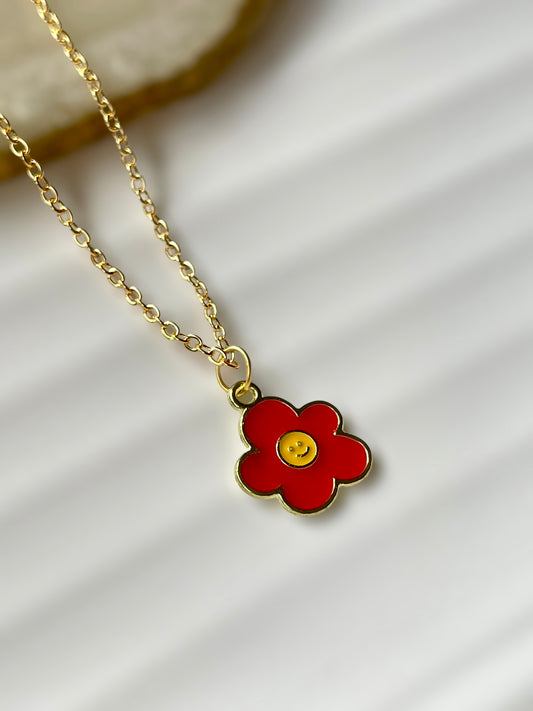 Red Flora Necklace