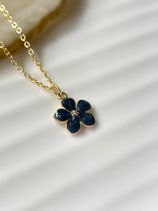 Black Flora Necklace