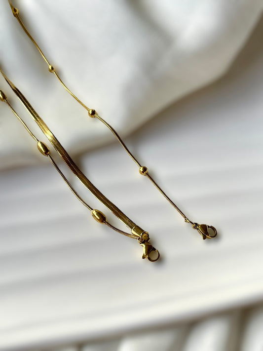 Solena Set Of 2 Anklets