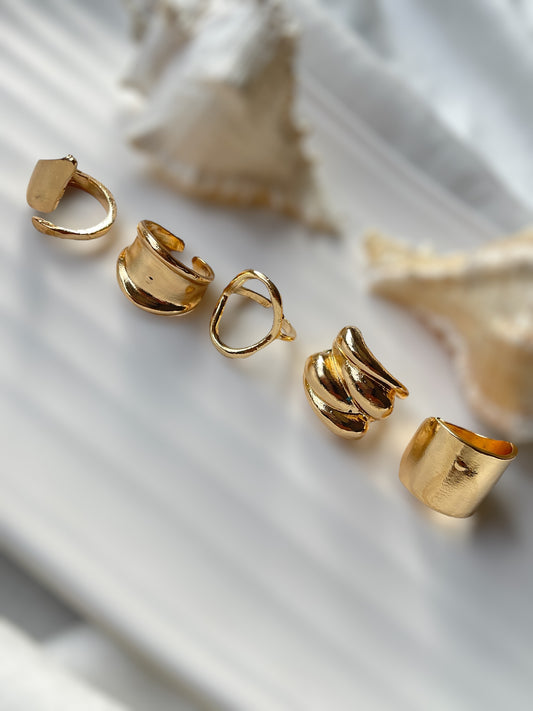 Set of 5 Statement Rings