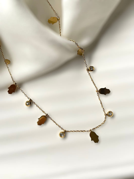 Hamsa Charm Necklace