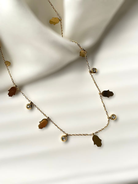 Hamsa Charm Necklace