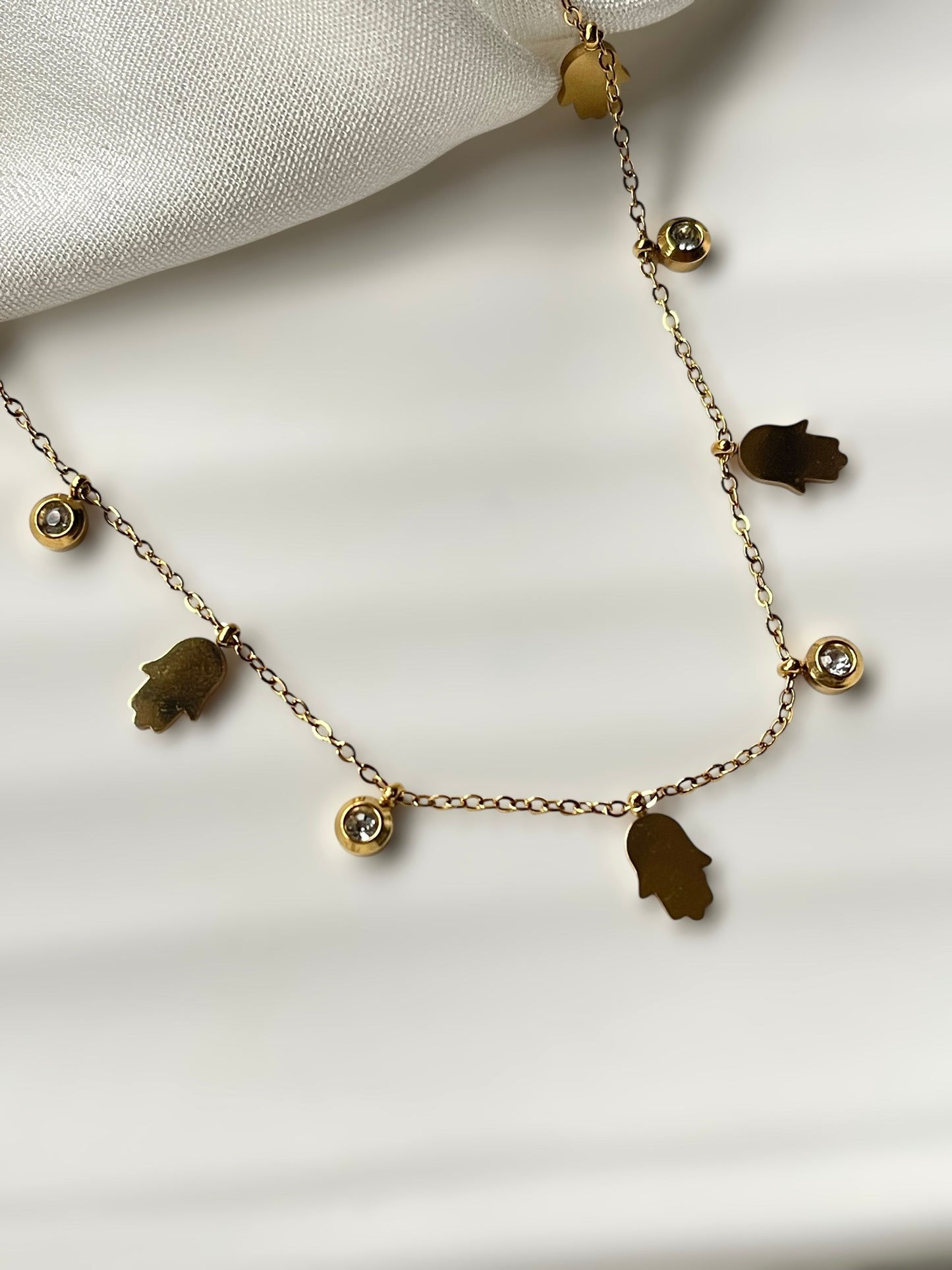Hamsa Charm Necklace