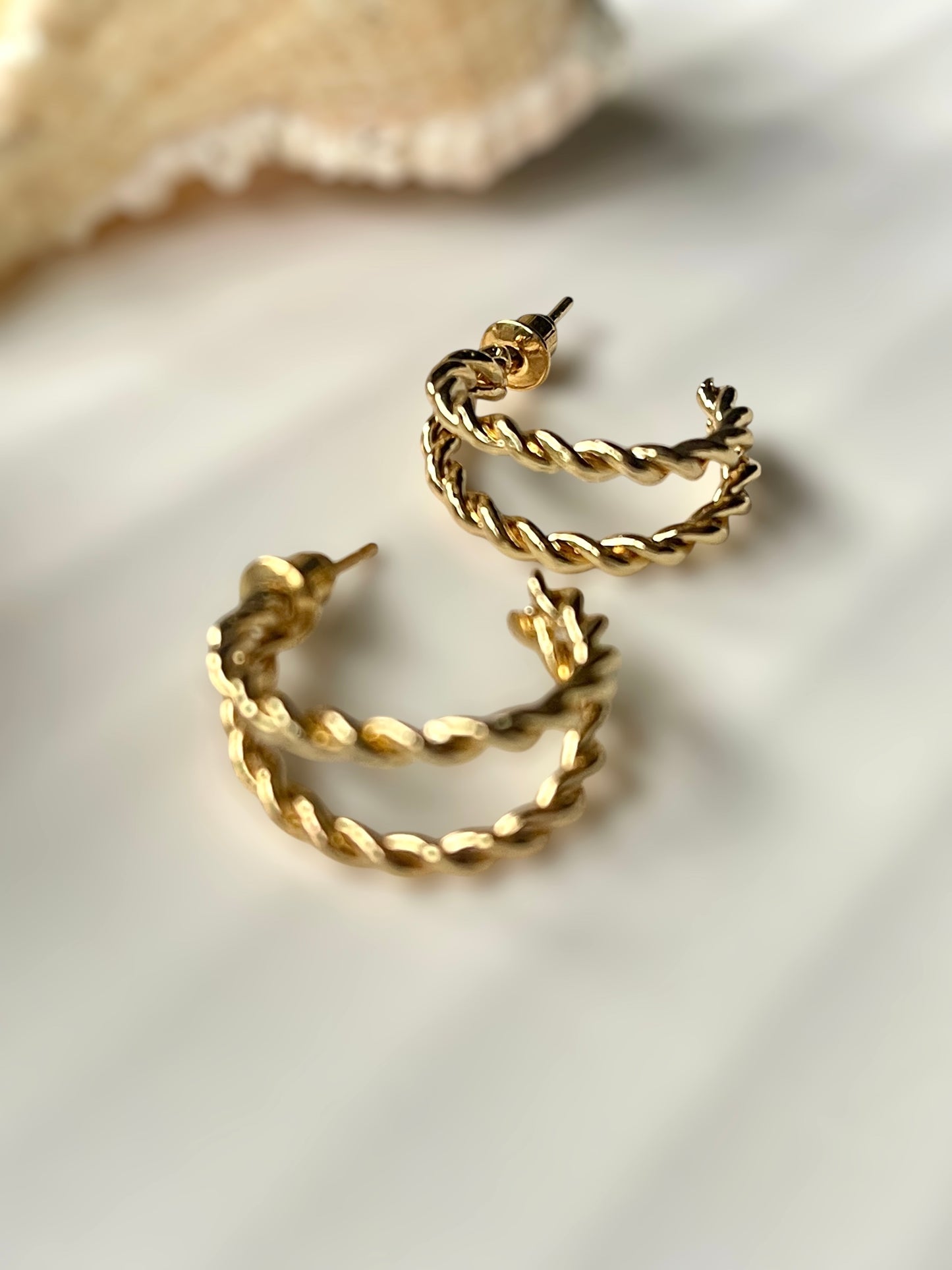 Radiant pair of 3 earrings