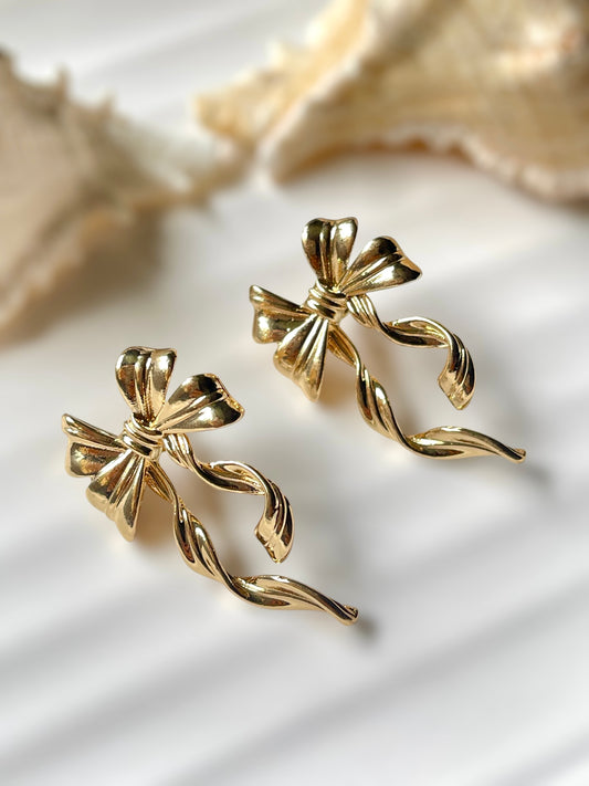 Elongated Bow Earrings