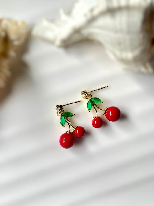 Cherry Loop Earrings
