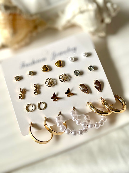 Opulent Pair of 12 earrings