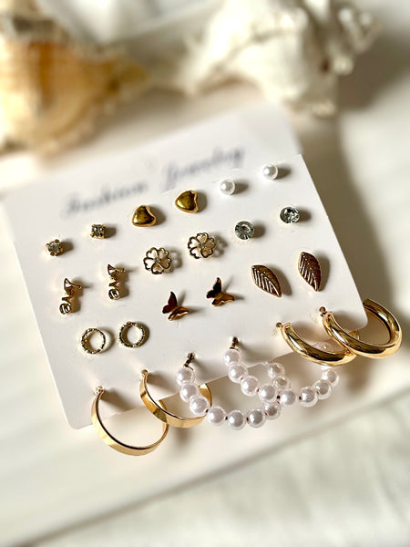 Opulent Pair of 12 earrings