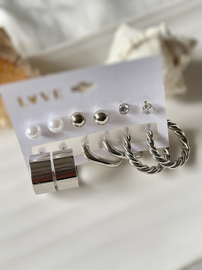 Diasy Pair of 6 earrings