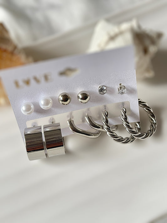 Diasy Pair of 6 earrings