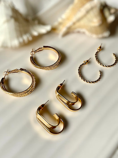Luminous Pair of 3 earrings