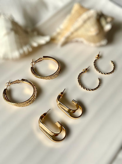 Luminous Pair of 3 earrings