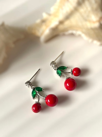 Cherry Loop Earrings