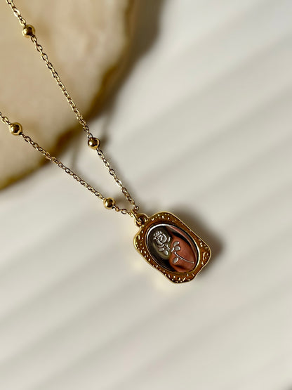 Vintage Rose Necklace