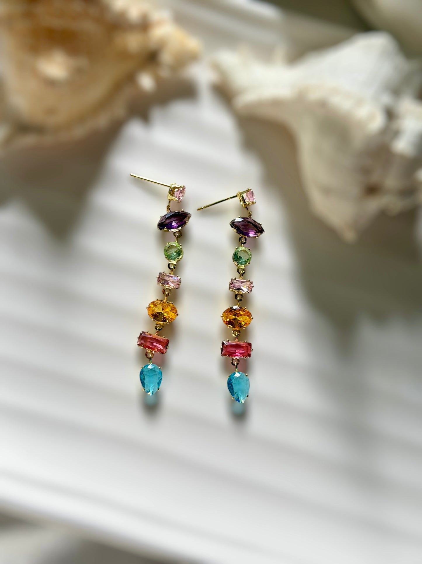 Jewel long earrings
