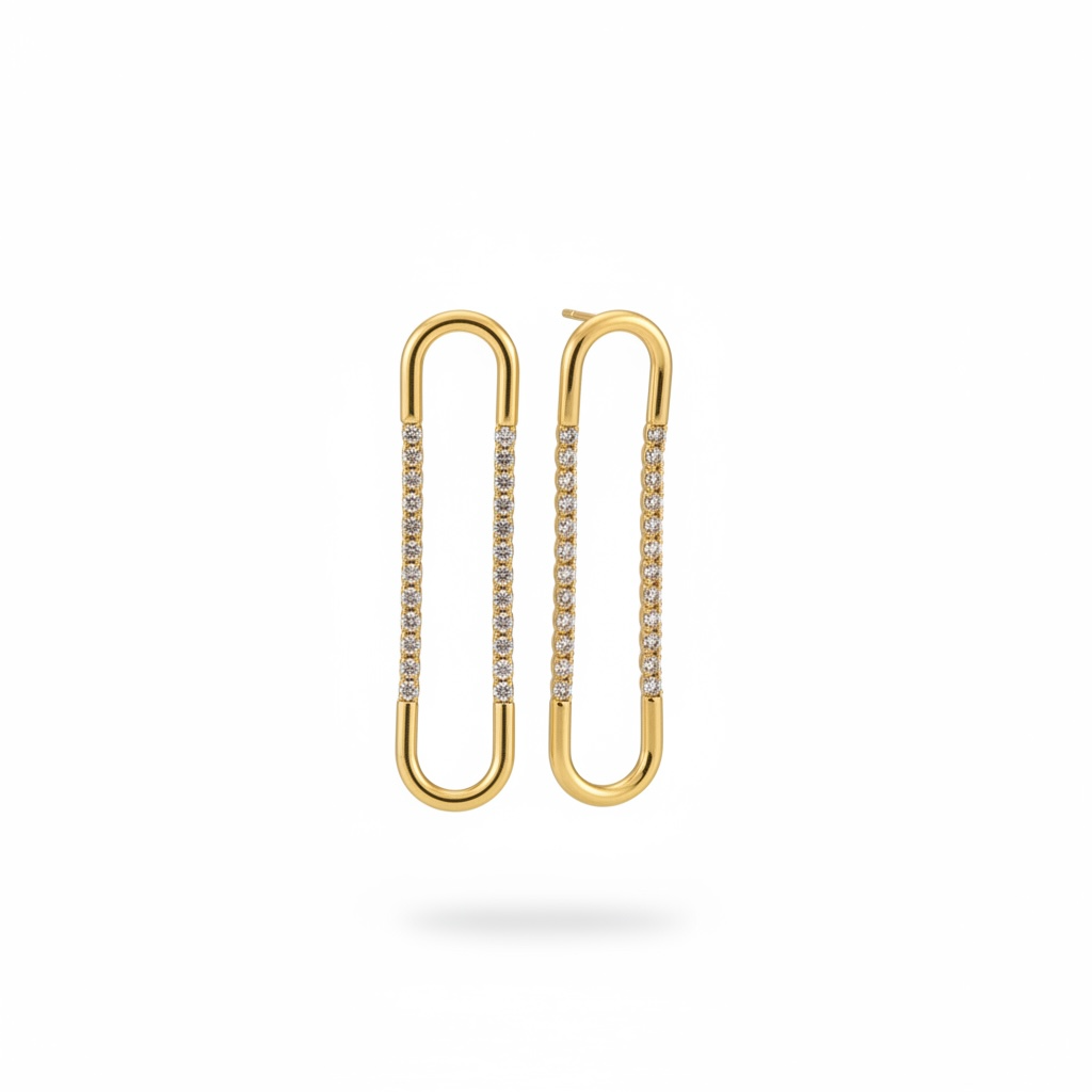 Paperclip Link Earrings