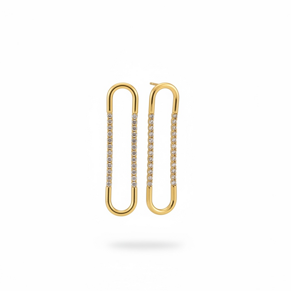 Paperclip Link Earrings