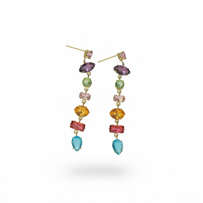 Jewel long earrings